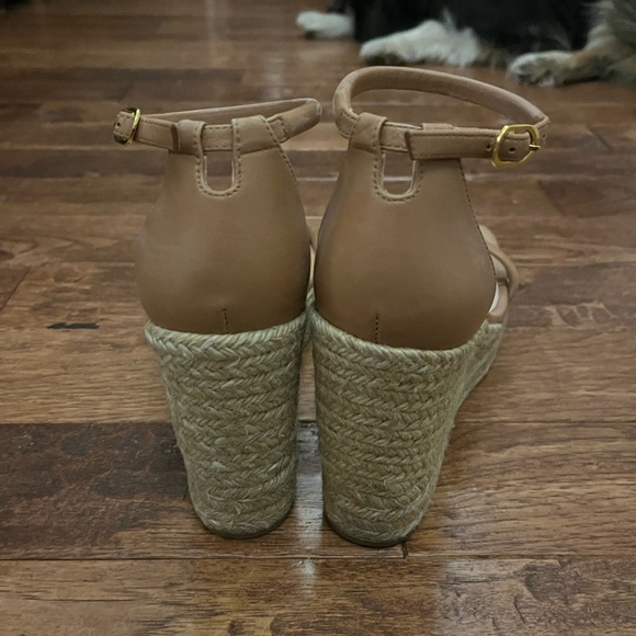 STUART WEITZMAN Espadrille Wedge Leather Braided Jute Espadrille Heels - Picture 9 of 11